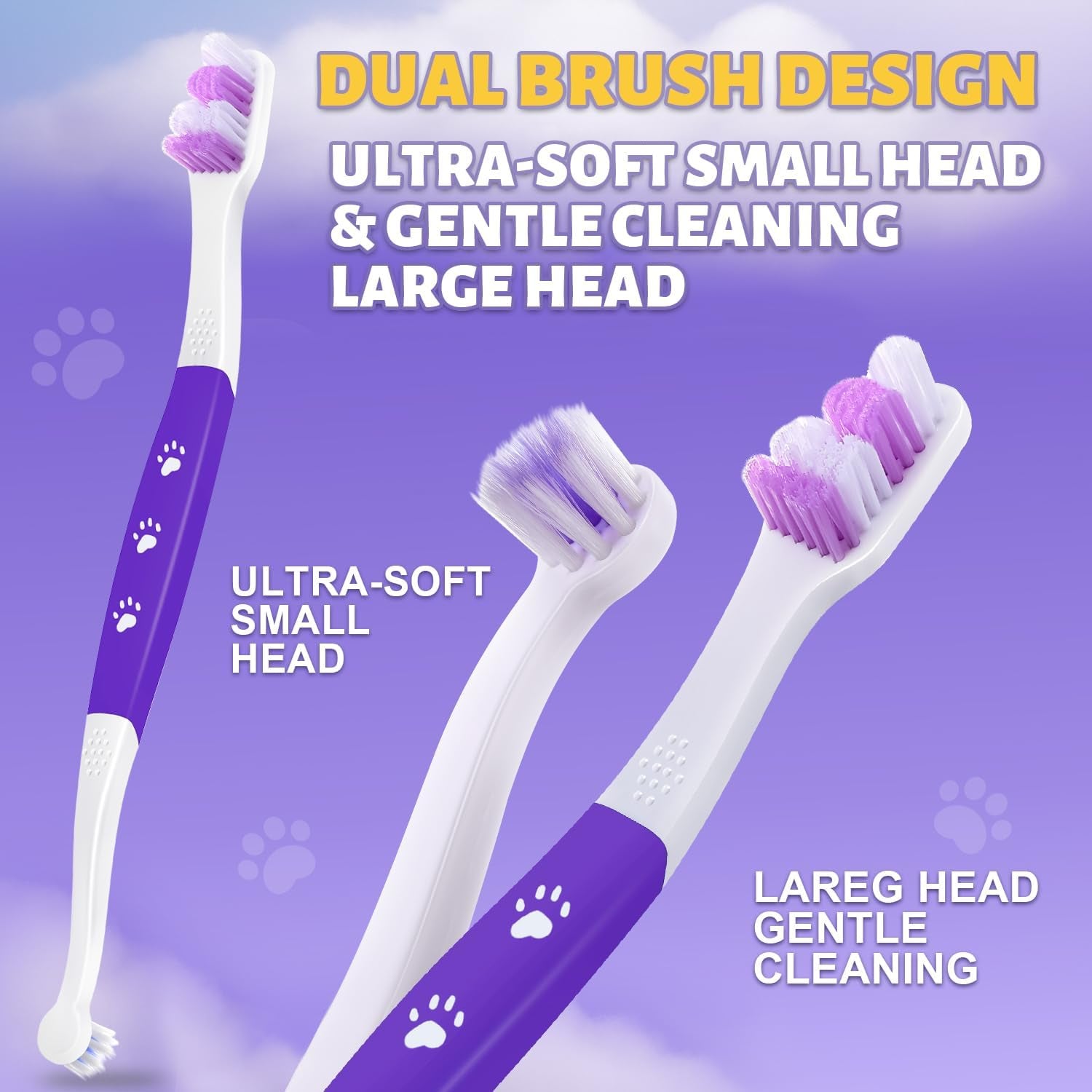 Premium Dog Dental Care Kit Toothpaste Toothbrush Plaque Tartar Control