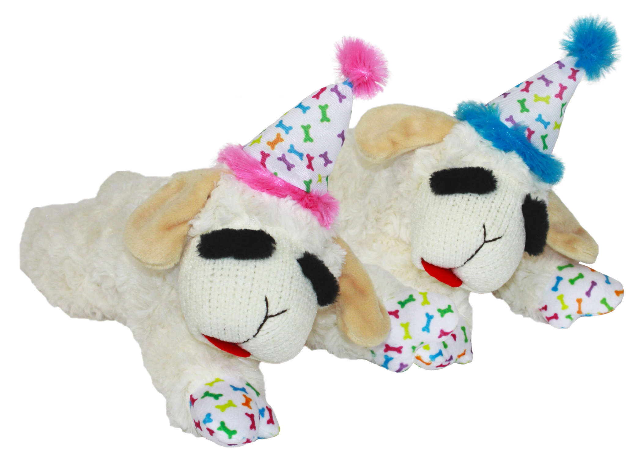 Multipet Lamb Chop® w/ Birthday Hat - Assorted Colors 6"