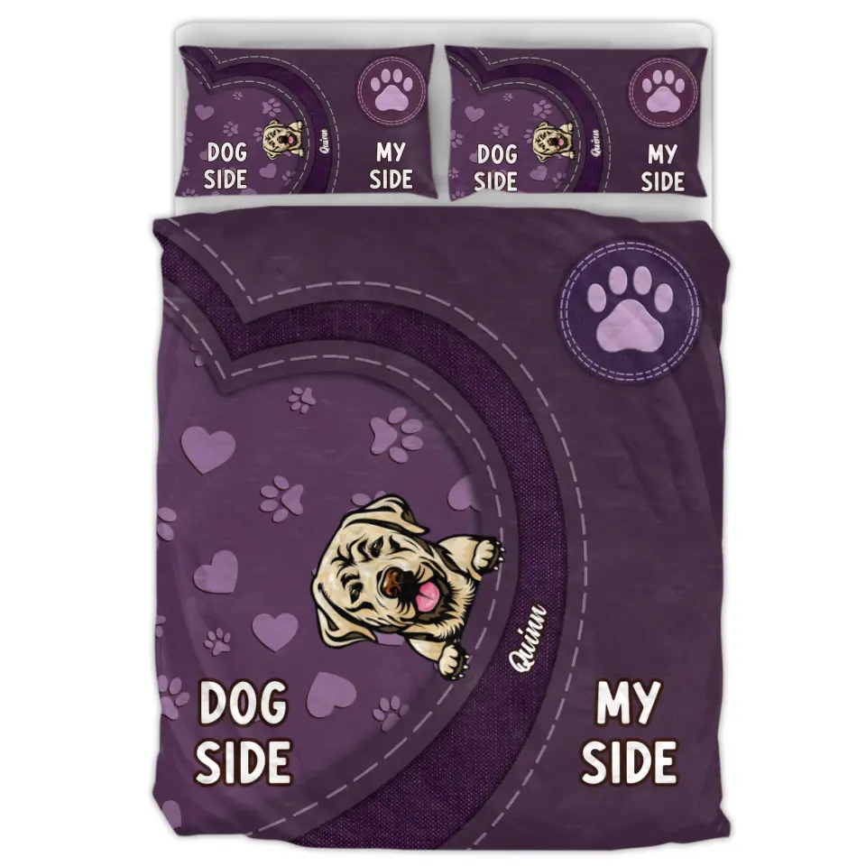 Personalized Dog Quilt Bed Set - Up to 7 Dogs - Mother's Day/Father's Day Gift for Dog Lovers
