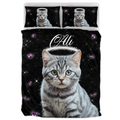 Custom Personalized Memorial Pet Quilt Bed Set - Custom Pet Portrait - Memorial Gift Idea For Dog/Cat Lover