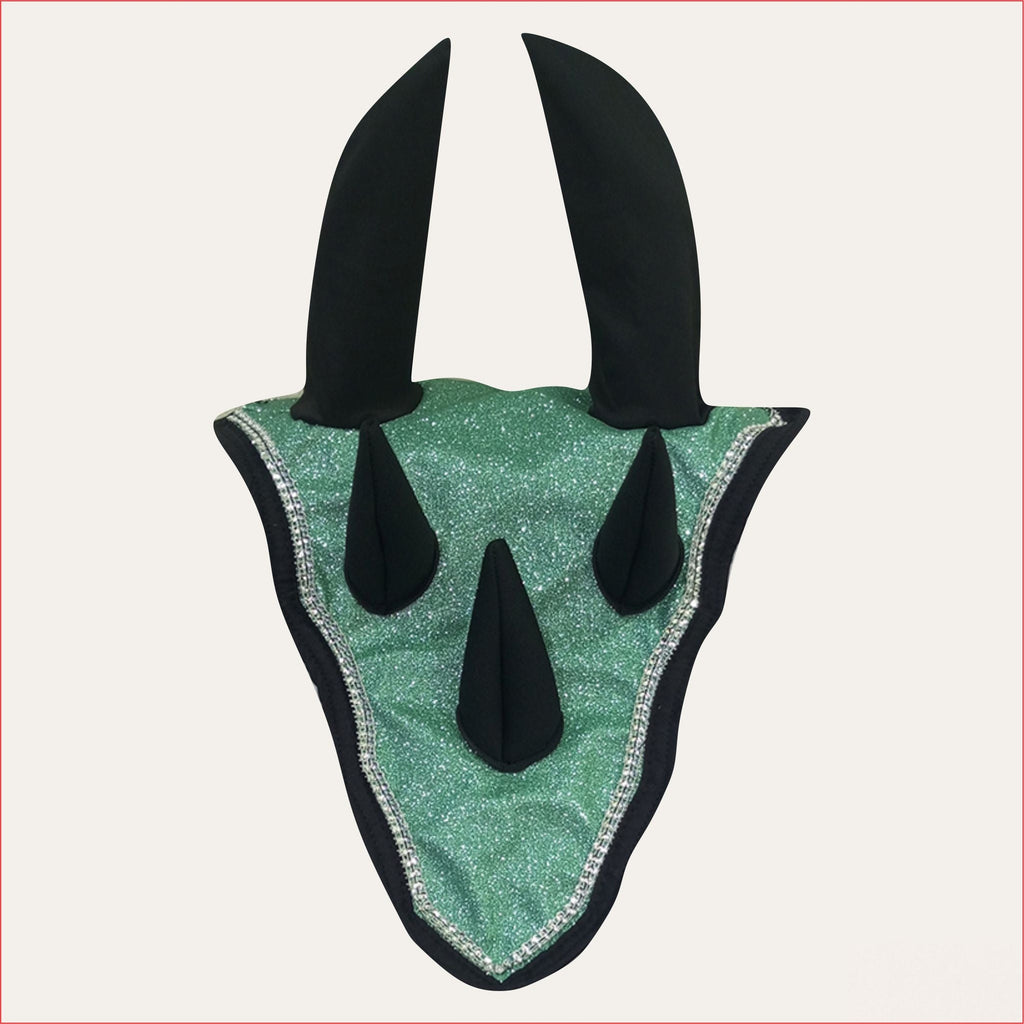 Green Horse Dragon Saddle Pad, Ear Bonnet & Horse Boot Set