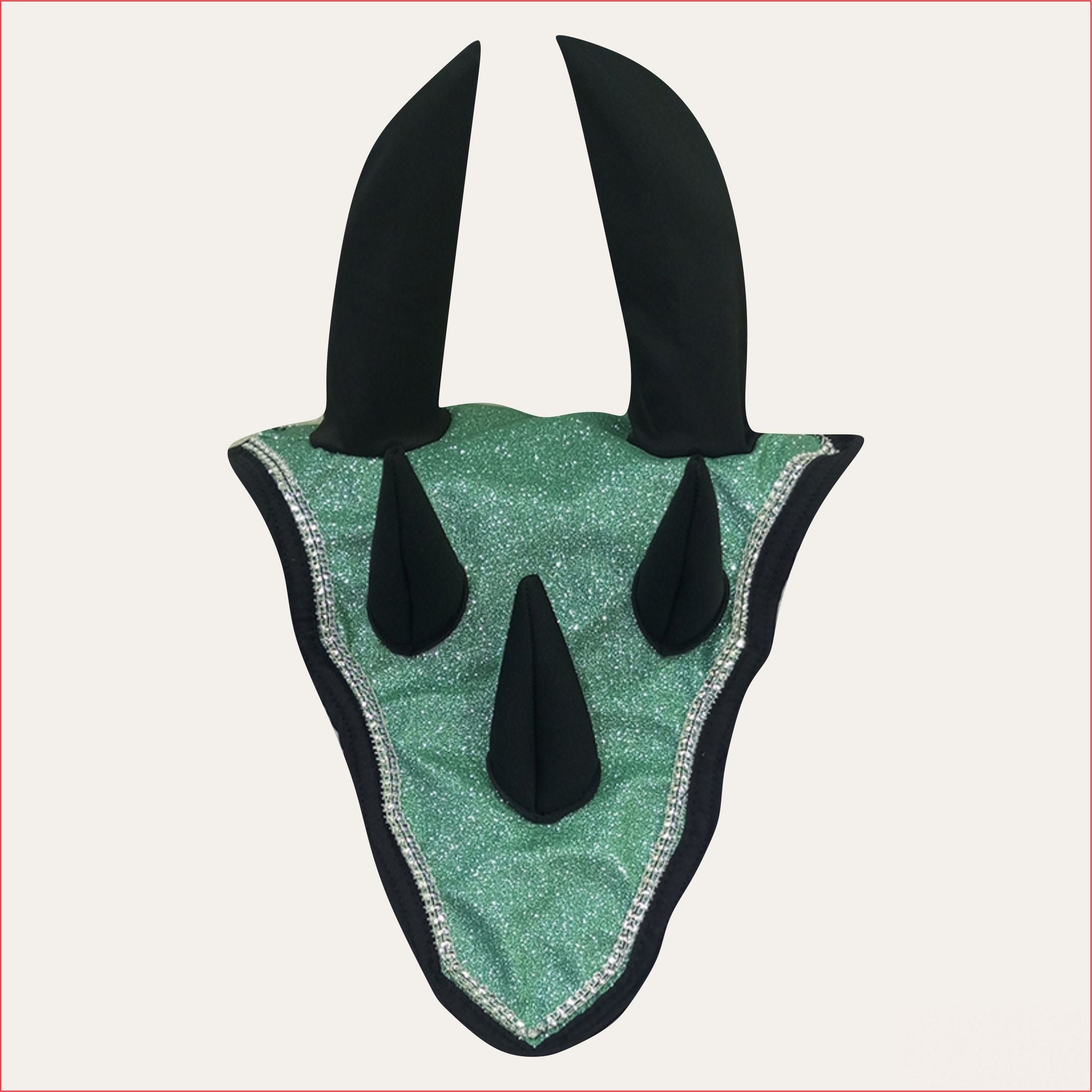 Green Horse Dragon Saddle Pad, Ear Bonnet & Horse Boot Set