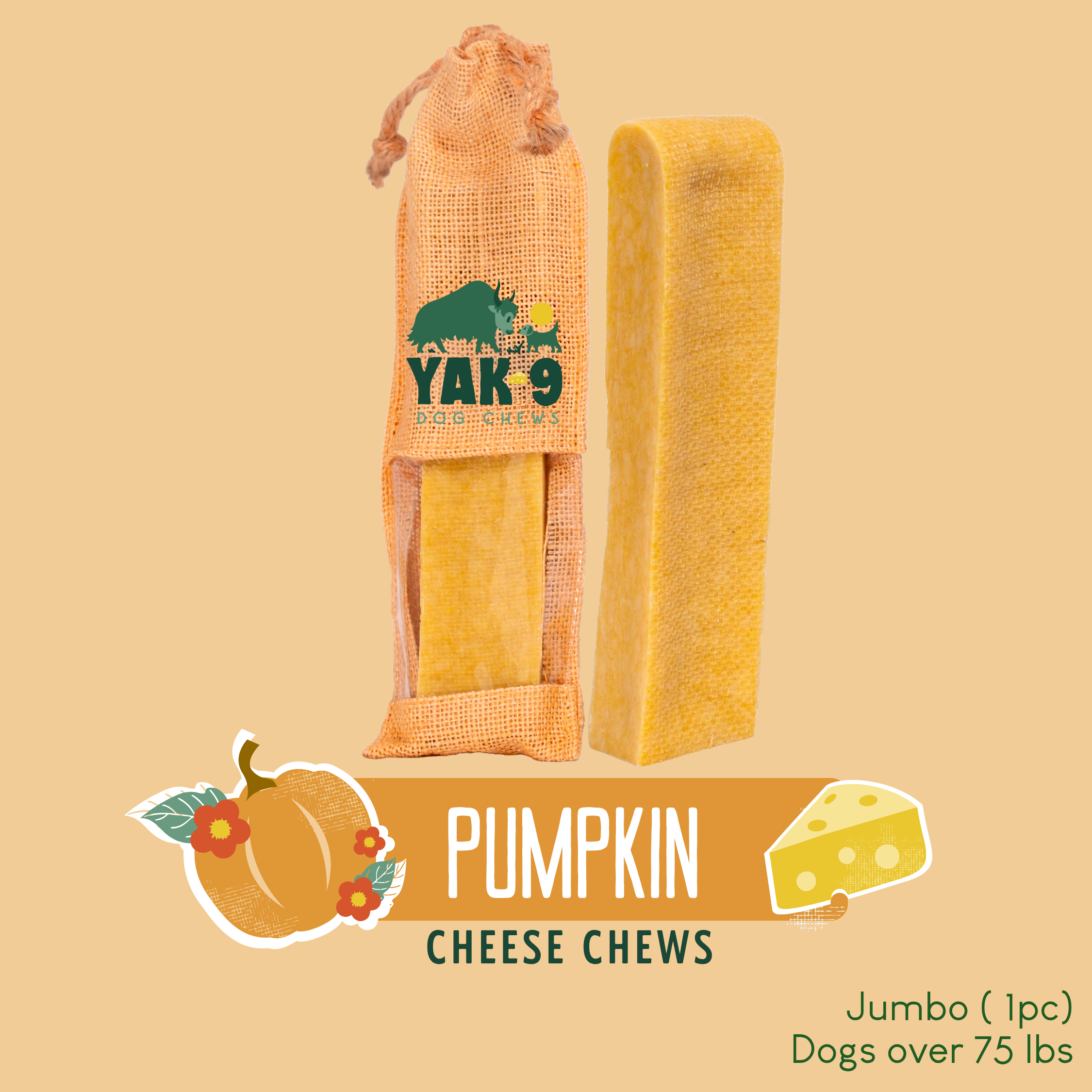 Pumpkin Yak Chews for Dogs