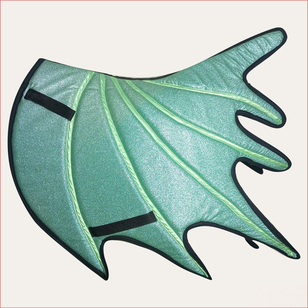 Green Horse Dragon Saddle Pad, Ear Bonnet & Horse Boot Set