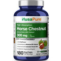 NusaPure Horse Chestnut 20:1 Extract, 300 mg 180 Veggie Caps Non-GMO, Vegan, BioPerine, Calendula Flower