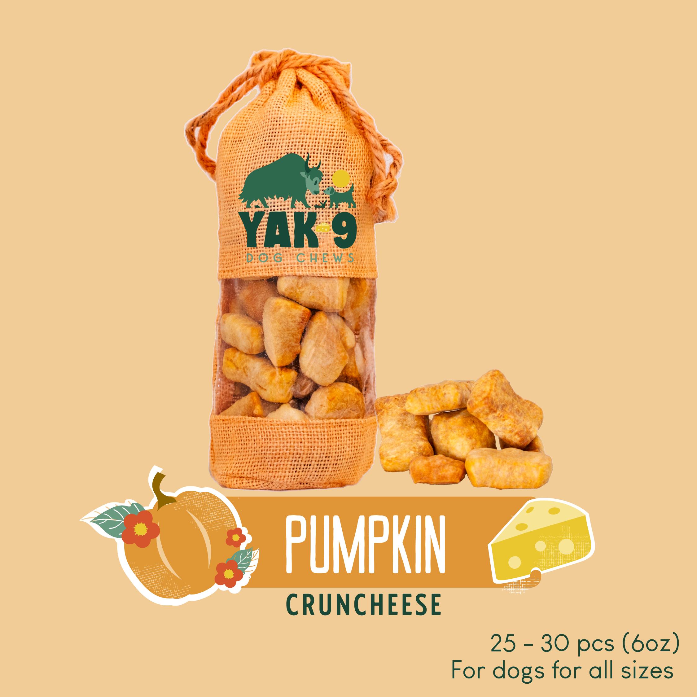 Pumpkin Yak Chews for Dogs