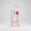 56.3" Multi-Cat Tree Tower Hammock, Condo & Scratching Posts for Indoor Cats